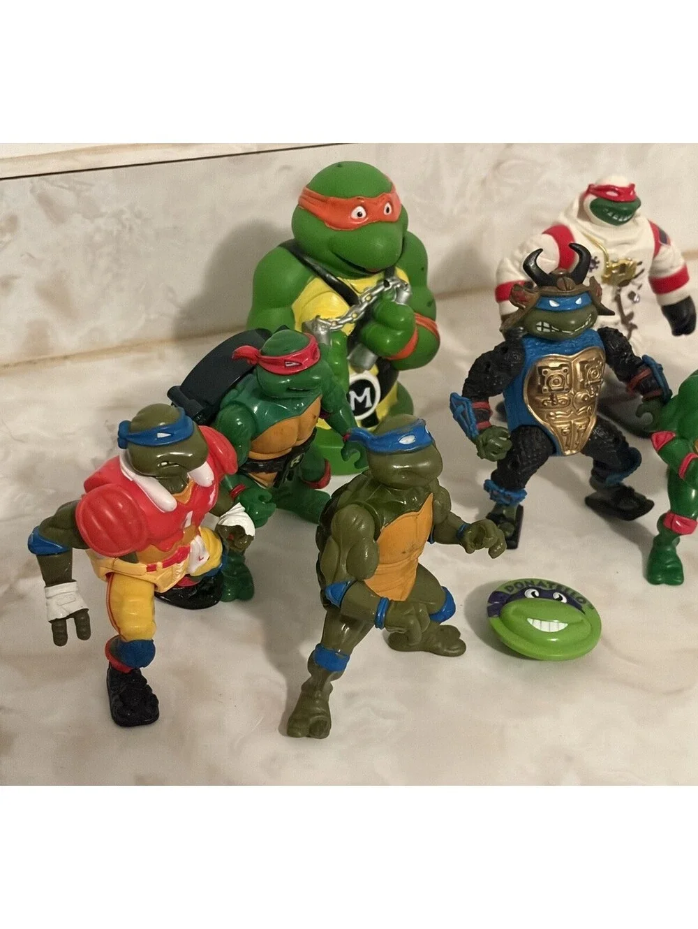 Vintage TMNT Teenage Mutant Ninja Turtles Action Figure Lot 1988-1991 Coin Bank